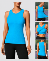 Women's Seamless High Neck Workout Tank Top