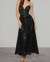 Flower Hollow One Piece Swimsuit and Skirt