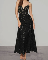 Flower Hollow One Piece Swimsuit and Skirt