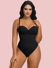 Back Lace-up Bodysuit Thong Seamless Shapewear