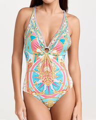 Printed Swimsuit Shorts Set