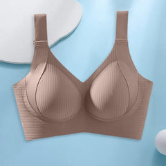 ️Women's Ribbed Push Up Adjustable Wireless Bra