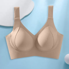 ️Women's Ribbed Push Up Adjustable Wireless Bra