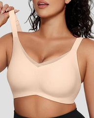 Womens Wireless Bras V Mesh Comfortable Bralette Supportive