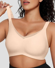 Womens Wireless Bras V Mesh Comfortable Bralette Supportive