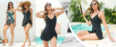 Women's Tummy Control Slim Fit Plus Size One Piece Swimsuit
