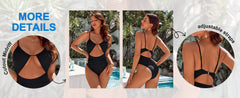 Women's One Piece Flattering Cheeky High Cut Out Cute Swimsuit