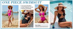 Women's One Piece Flattering Cheeky High Cut Out Cute Swimsuit