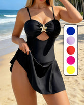 Women’s Starfish Metal Decoration Swimsuit - Trendy Slim Fit Monokini