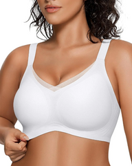Womens Wireless Bras V Mesh Comfortable Bralette Supportive