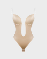Strapless U Plunge Thong Bodysuit