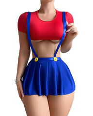 2-Pcs Sexy Lingerie Set Hot Girls Passion Seduction Uniform