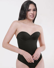 Back Lace-up Bodysuit Thong Seamless Shapewear