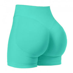 Seamless sports yoga shorts high waist hip lift