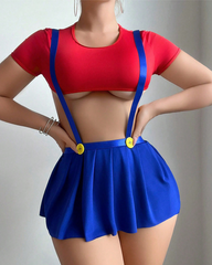 2-Pcs Sexy Lingerie Set Hot Girls Passion Seduction Uniform