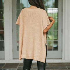 Women's Oversized Loose Round Neck Knitted Top
