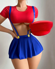 2-Pcs Sexy Lingerie Set Hot Girls Passion Seduction Uniform