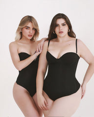 Back Lace-up Bodysuit Thong Seamless Shapewear