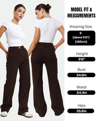 Minimalist High Waist Denim Stretch Wide Leg Jeans