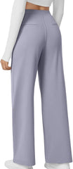 High Waisted Pocket Straight Leg Work Pants