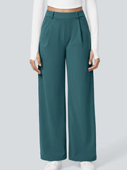High Waisted Pocket Straight Leg Work Pants