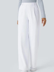 High Waisted Pocket Straight Leg Work Pants