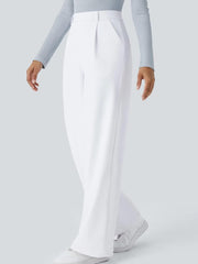 High Waisted Pocket Straight Leg Work Pants