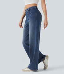 High Waisted Tummy Control Casual Denim Jeans