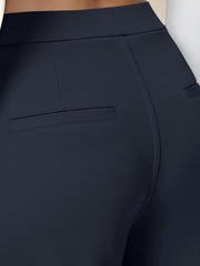 High Waisted Pocket Straight Leg Work Pants