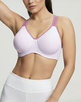 Soft Non-padded Unlined Full Coverage Wide Strap Sports Bra