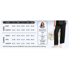 Women’s Two-Piece Set – Oversized Top & Wide-Leg Pants