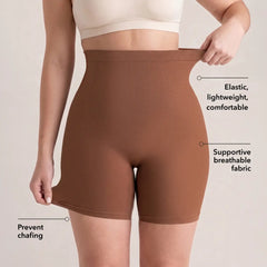 Anti-Roll High-Waisted Seamless Shapewear Shorts