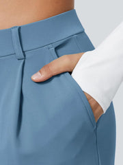 High Waisted Pocket Straight Leg Work Pants