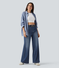 High Waisted Tummy Control Casual Denim Jeans