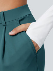 High Waisted Pocket Straight Leg Work Pants