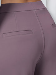 High Waisted Pocket Straight Leg Work Pants