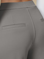 High Waisted Pocket Straight Leg Work Pants