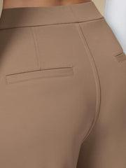 High Waisted Pocket Straight Leg Work Pants