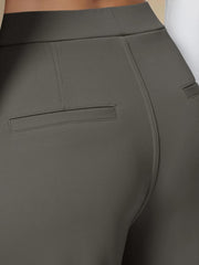 High Waisted Pocket Straight Leg Work Pants