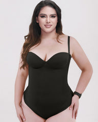 Back Lace-up Bodysuit Thong Seamless Shapewear