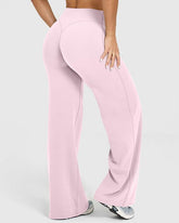 High Waist Stretch Casual Soft Straight Leg Bottoms