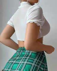 Women's Costume Lingerie Set Sexy Schoolgirl Costumes Outfit