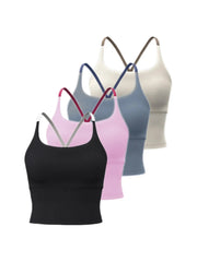Sporty Women's Criss Cross Sports Bra - Comfort & Durability