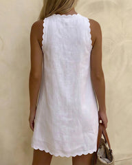 The Coastal Escape Sleeveless Swing Dress