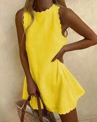 The Coastal Escape Sleeveless Swing Dress