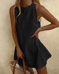 The Coastal Escape Sleeveless Swing Dress