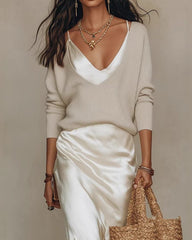 Effortless Knit & Satin Midi Ensemble