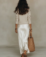 Effortless Knit & Satin Midi Ensemble