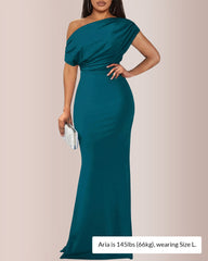 Off Shoulder High Split Bodycon Maxi Dress Curvvvy