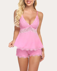 Lace Nightwear Pajamas Lounge Sets